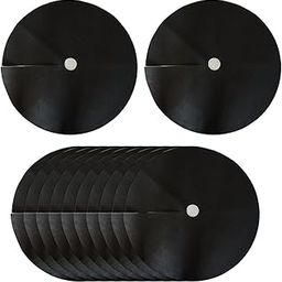 Leefasy 12Pcs Tree Mulch Ring Weed Barrier Fabric Weed Mat Black Plant Disc Cover Root Protector Mat Tree Guards for Outdoor Tree, Diameter 52 cm-image-2