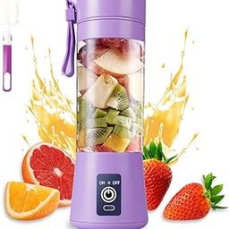 AMZCHEF juicer Portable Electric Nail Drill Professional Home Outdoor USB Rechargeable 380ML Hand Fruit Mixer for Home Outdoor (purple)-21