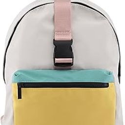 Colorblock Nylon Backpack For Women-image-19