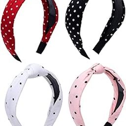 Headband - Plastic and Fabric Multi-Colour Combo of 4 Hair Bands | Head Bands for Girls and Women | Hair Accessories | Solid Hairband for Women's and Girl's-image-2
