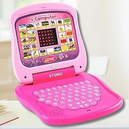 Storio Toys Educational Learning Laptop Toy with LED Display and Music Effect | Preschool Learning for Babies, Girls, Boys & Toddlers | Power Source: 3xAA Battery (Not Included) - Pink-25