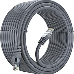FEDUS 25 Meter Heavy Duty Outdoor Cat6 Cable Weatherproof/UV Resistant 10000mbps Ethernet Cable Suitable for Direct Burial Installations Ethernet Patch LAN Cable,Internet cable Network Cord D-Gray-image-98