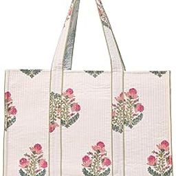 Cotton Printed Tote Bag, Hand Bag | Quilted Hand Printed Women's Carry Bag, Shopping Tote Bags | Ecofriendly Cotton Tote Bags, Comfortable and Trendy Design-image-87