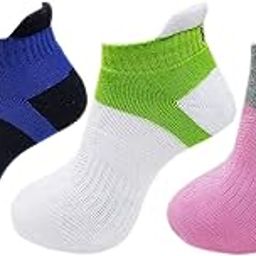 Women's Low Cut Ankle Length Cotton Cushioned Athletic Multicolored Socks (pack of 3 pairs)-36