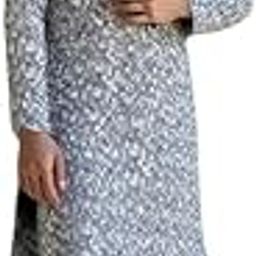 Grey Zig Zag Patterned Cotton Silk Kurta-image-15