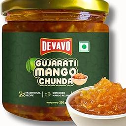 Devavo Gujarati Mango Chunda | Sweet & Shredded Mango Relish | Traditional Recipe | Handmade with Love | No Artificial Colour & Flavour (250 g)-image-25