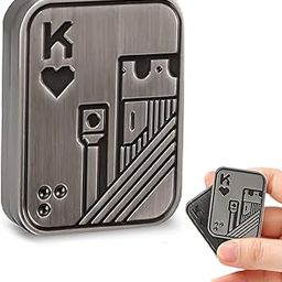 Stress Relief Toys Adults, Metal Poker Fidget Slider, Portable Stress Relief Gadgets for Adults and Teens, Compact Fidget Toy for Work Breaks and Commuting-image-11