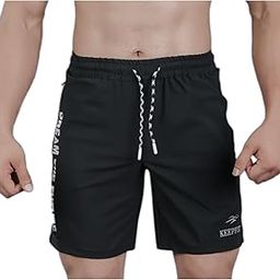 Men's Black Swimming Shorts with 3 Pockets-image-33