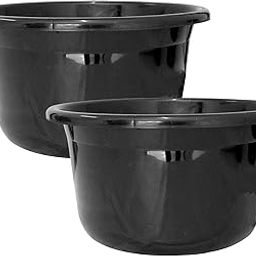 Kuber Industries (Pack of 2) Plastic Tub | Bath Tub of Bathing & Washing | Tub for Bathroom | Bathtub for Baby | Lightweight & Durable Water Tub | 25 LTR | Black-image-42