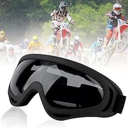 Motorcycle Helmet Goggles I Anti-UV, Windproof Eyewear for ATV, Bike & Outdoor Activities (BLACK)-image-43