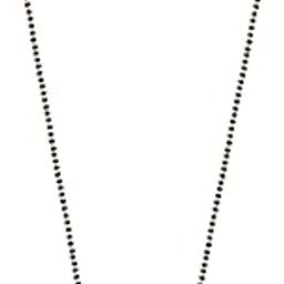 Gold Plated American Diamonds Studded Beaded Delicate Mangalsutra-image-14