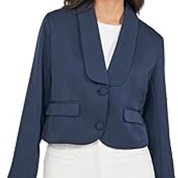 Women Regular Fit Short Length Lapel Blazer (70091228_Blue_2XL)-image-11
