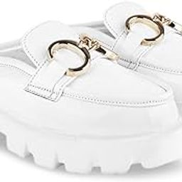 Front Buckle Detailed Loafers for Women & Girls-image-70