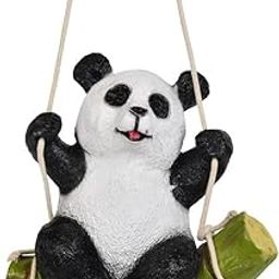ARUNA DECOR Handcrafted Resin Swinging/Hanging Panda Figurine [10 inch] - Adorable Wildlife Sculpture for Home Decor Garden Backyard and Gifts. (Panda Swing)-image-87
