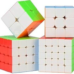 D ETERNAL Speed Cube Combo Set Of 2X2 3X3 4X4 5X5 High Speed Stickerless Magic Puzzle Game Toy For Boys And Girls, Kids and Professionals-8