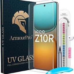 ArmourPro Military Grade UV Tempered Glass Screen Protector Compatible for IQOO Z10R 5G with Edge to Edge Coverage, Cable Protector and Easy Installation kit (6.77 Inch)-image-26
