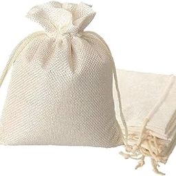 Linen Jute Pouches | Cream White | Adjustable Drawstring | Multipurpose Bags-image-40