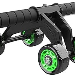 Quick Fit 4 Wheels Power Wheel Triple Abdominal Roller Abs Workout Fitness Machine Gym-image-11
