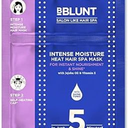 BBLUNT Intense Moisture Heat Hair Spa Mask with Jojoba Oil & Vitamin E for Salon-Like Hair Spa at Home - 70 g-13