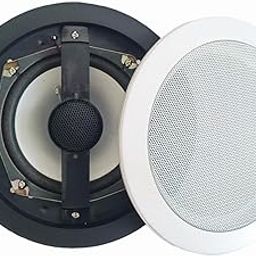 POWERLINK 7.5 Inch Ceiling Wall Mount 2-Way Mid Bass Woofer Speakers Pair 1'' Polymer Dome Tweeter Flush Design w/70Hz-20kHz Frequency Response and 20 Watts Peak Easy Installation-image-4