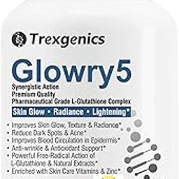 Trexgenics GLOWRY5 Advanced L-GLUTATHIONE Skin Care Complex with Skin Antioxidant Vitamins & Natural Herbs (30 Veg. Capsules) (Pack of 1)-5