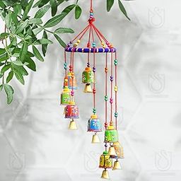 UrbanShilp handicrafted Decorative Wall/Door/Window Hanging Bells Wind Chimes Showpiece for Home Decor, Wall Decor, Pooja Room Temple, Diwali Gift, Corporate Gift-image-30