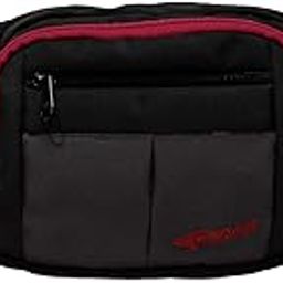 F Gear Lattitude Unisex |Waist Bag|Waist Pouch|Crossbody|Fannypack|Chest Bag for Cycling Outdoor Hiking Travel Running Jogging|Multi-Pockets|Belt Pouch|Bum Bag|Zip Pouch for Men Women Boys (Black Red)-image-6