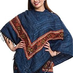 Poncho for Women Winter Wear Yak Wool Poncho for Women Tribal Hoodie Yak Wool Hooded Poncho for Women with Fringes Handmade-image-68