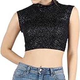 Solid Casual Sleeveless Regular-Fit Crop Tops for Women with Front Chain| Crop Tops for Women Stylish Western Summer Wear-image-61