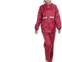 Cockatoo RNCT-01 Rain Coat with Pant for Men & Women, Oxford Material Rain Coat for Men & Women Waterproof, Red(6 Month Warranty)-image-70
