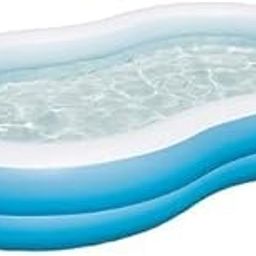 Budetto Inflatable Pool Bath Pool Tub, Summer Water Fun Bathing Tub Toy for Kids and Adults The Big Lagoon Family Pool (2.62mx1.57mx46cm) Oval Shape 1000 litres-image-83