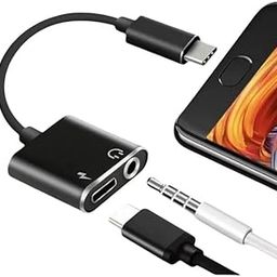 Type C to 3.5mm Headphone Aux Jack & USB-C Charge 2in1 Multi Colour Adapter Compatible with Samsung One Plus Xiaomi Huawei Google Mi Sony Vivo Oppo HTC Redmi All C Devices-10