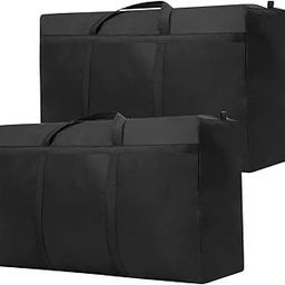 2pack Extra Large Duffel Storage Bag with Zipper and Handles Premium Quality Waterproof Heavy Duty 600D Polyester Oxford Cloth Heavy Moving Bags for Clothes, Blankets, Comforter-image-83