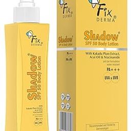 Fixderma Shadow Sunscreen Body Lotion with SPF 50 PA+++ & 2% Niacinamide | Body Sunscreen | Prevents Sun Tan, UVA & UVB Protection with No White Cast For Women & Men - 200 ml-4