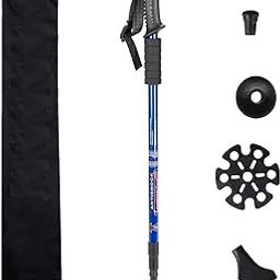 MURTISIDDH Trekking Pole for Men Women, Collapsible Ultralight Travel Trekking Sticks for Hiking Climbing Skiing Travel Essentials with Storage Bag-image-22