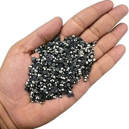EmbroideryMaterial Round Glass Hotfix Shiny Rhinestone Crystal for Jewellery Making, Embroidery, Dress Designing, Craft, DIY, Nail Designing (Crystal Labrado Color, 3MM, SS10, 1440 Pieces)-image-13