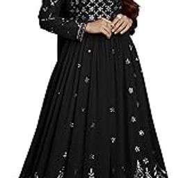 Georgette Embroidered Free Size Anarkali Gown for Women-picture-22