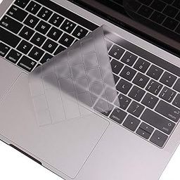 OJOS Keyboard Cover Compatible with MacBook Pro with Touch Bar 13 and 15 Inch 2019 2018 2017 2016 (Model: A2159, A1989, A1990, A1706, A1707) TPU Skin Protector, Clear-14