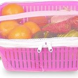 Fruit & Vegetable Mesh Net Basket with Zip Cover – Insect‑Proof Kitchen Storage Organizer, Portable Fruit Net Basket-image-40