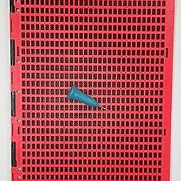 27-Line Braille Slate with Stylus – Red top & black abs plastic bottom – lightweight & durable writing tool for braille learners-picture-22