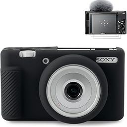 Pocoukate Case for Sony ZV-1F, ZV-1 II/ZV-1M2 Vlog Camera, ZV1F Camera Silicone Cover Skin, Anti-Scratch Slim Fit Soft Sleeve with ZV1 F Screen Protector- Black-20