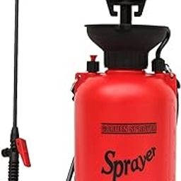 STOIC 5L Pressure Sprayer with Built in Measuring Scale Pressure Release Valve Adjustable Nozzle for Mist and Continuous Spray for Gardening Hand Powered (Red)-picture-15