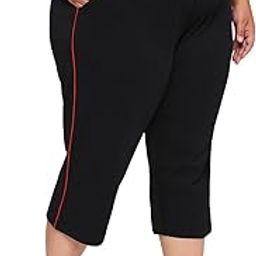Women Plus Size Capri - Black-picture-13
