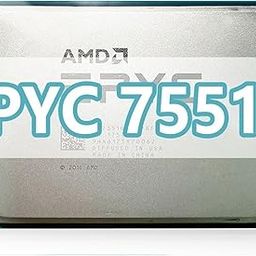 DSPDVWOW 7551P CPU 7nm 32 Cores 64 Threads 2.0GHz 64MB 180W Processor Socket SP3 for H11SSL-i Mainboard Server 7551P, LHY666-31