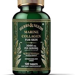 HERBS & SEEDS Marine Collagen Complex 1500mg - Type 1, 2, and 3 Collagen Tablets - 60 Tablets-31