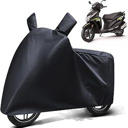 FABTEC Waterproof Scooty Body Cover Compatible with Honda Dio 125, A1 (Black)-image-44