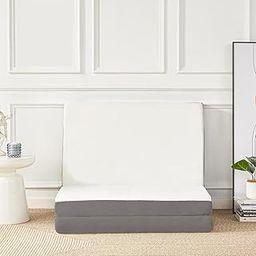 Trippy Tri-Fold Foam Mattress – 4-Inch Foldable & Portable Mattress for Travel, Camping, Dorms & Guests – Folding Mattress, Single Size (72 x 24 x 4 Inch)-24