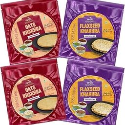 Vedic Garden Oats & Flaxseed Khakhra Combo with Multigrain – Healthy Indian Snacks | 100% Roasted | No Palm Oil | High Protein & Fiber | Crispy Diet Snack for Weight Loss | Pack of 4-image-19