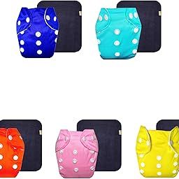 Dumbledo Lite Cloth Diaper with Black Insert (Pack of 5) | Hypoallergenic | Leakproof | Travel Friendly | All-Day Wear | 3 Months – 2 Years | Unisex Baby-image-52