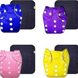 Dumbledo Lite Cloth Diaper with Black Insert (Pack of 4) | Snug Fit | Reusable & Washable | Quick Dry | Everyday Diapering Essential | 3 Months – 2 Years | Unisex Baby-image-71